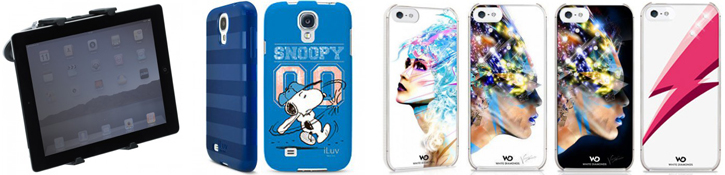 Чехлы для смартфонов и держатель автомобильный для планшета iGRIP, White Diamonds, iLuv