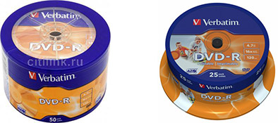 Оптические диски Verbatim Оптические диски Verbatim