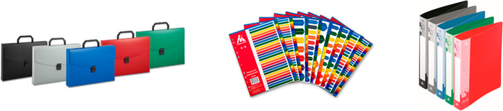 Индексные разделители, папки на 4-х кольцах и папки-портфели с одним отделением ТМ «Бюрократ» Индексные разделители, папки на 4-х кольцах и папки-портфели с одним отделением ТМ «Бюрократ»