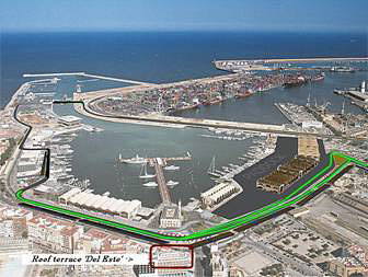 Карта гоночной трассы в Валенсии 2008