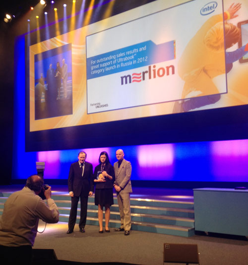 Компания MERLION удостоена награды Intel Компания MERLION удостоена награды Intel