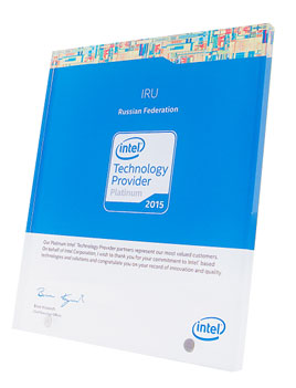 Компания iRU подтвердила статус Intel Technology Provider Platinum Компания iRU подтвердила статус Intel Technology Provider Platinum
