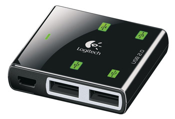 Концентратор Logitech 4-port USB2.0 Black RTL
