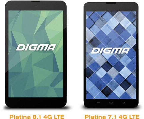 Планшеты Digma Platina 8.1 4G и Digma Platina 7.1 4G