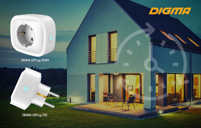 Умные розетки DIGMA DiPlug 100 и DiPlug 160M