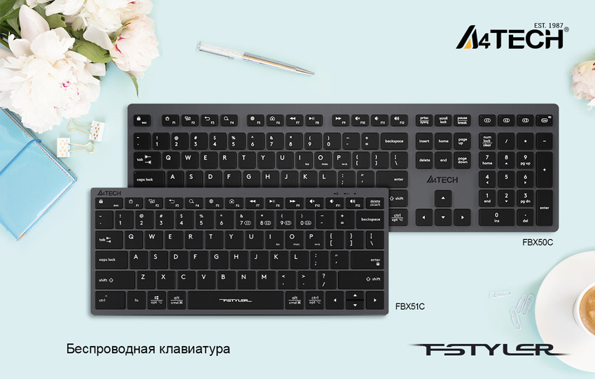 Клавиатуры A4Tech Fstyler FBX50C и FBX51C