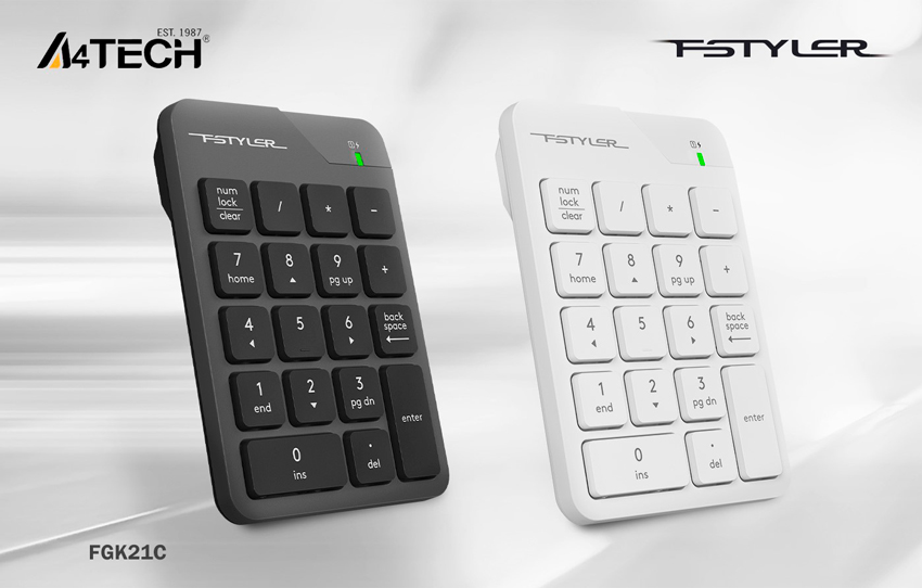 Беспроводной числовой блок A4Tech Fstyler FGK21C: ультратонкая конструкция и стабильная связь