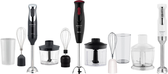 Взбивать, измельчать и экспериментировать просто с новыми моделями погружных блендеров Scarlett