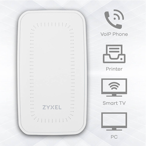 Zyxel WAX300H — настенная точка доступа-коммутатор для отелей