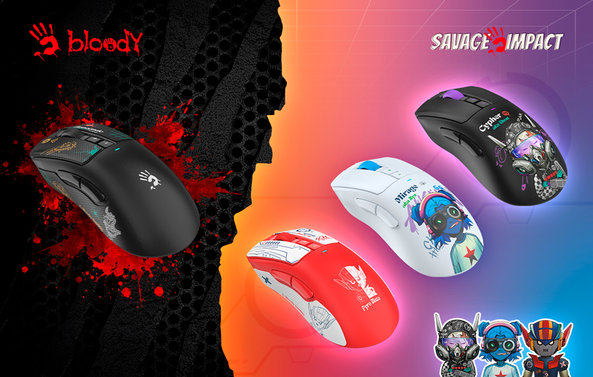игровые мыши из коллаборации Bloody и Savage Impact