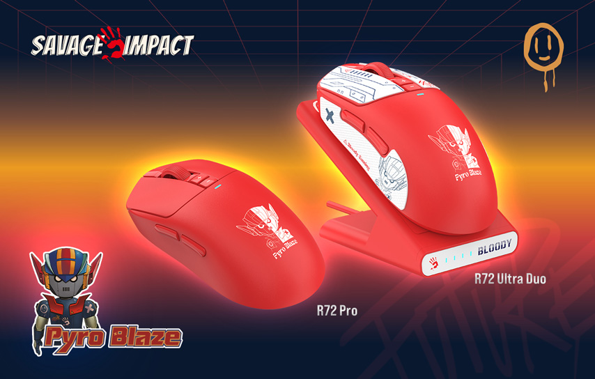 Игры с огнём: новая расцветка мышей в коллаборации Bloody x Savage Impact