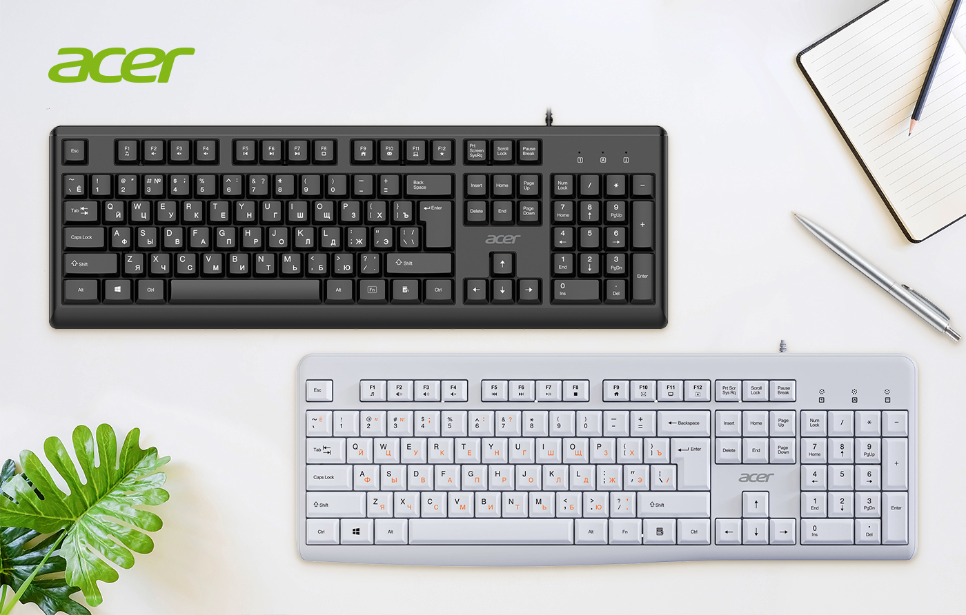 Практичное решение для офиса: Acer представила клавиатуры OKW500 и OKW501