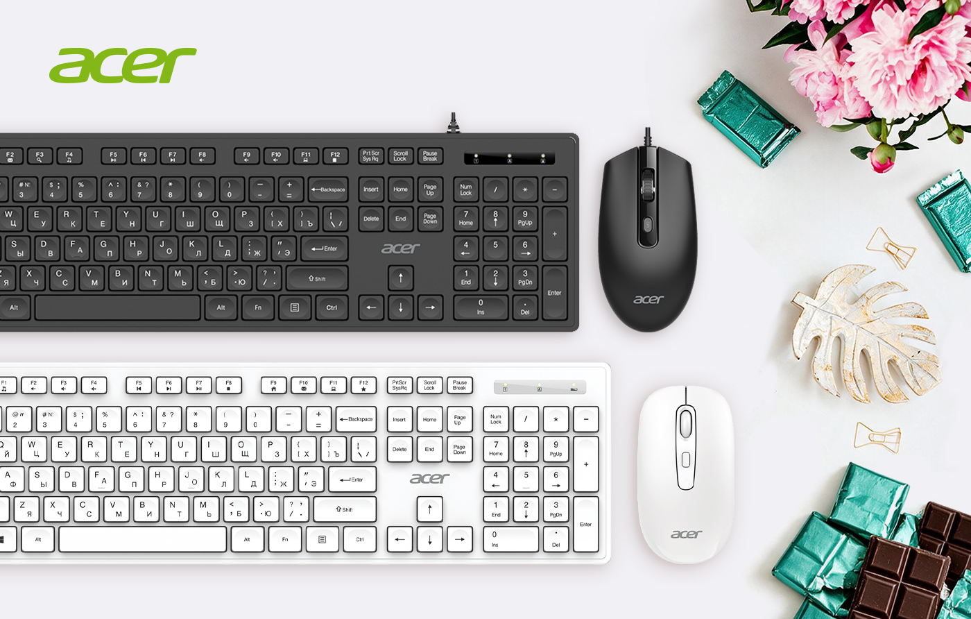 Acer OCC503 и OCC504: комплекты с ноутбучным профилем клавиш