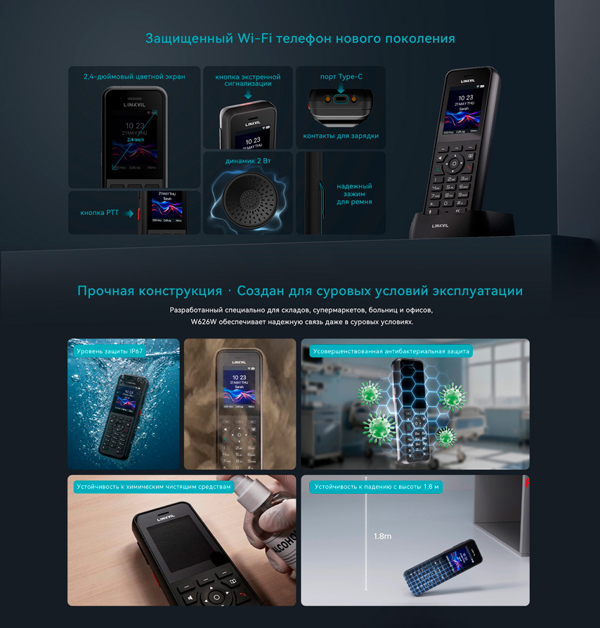 защищённый Wi-Fi-телефон Fanvil W626W