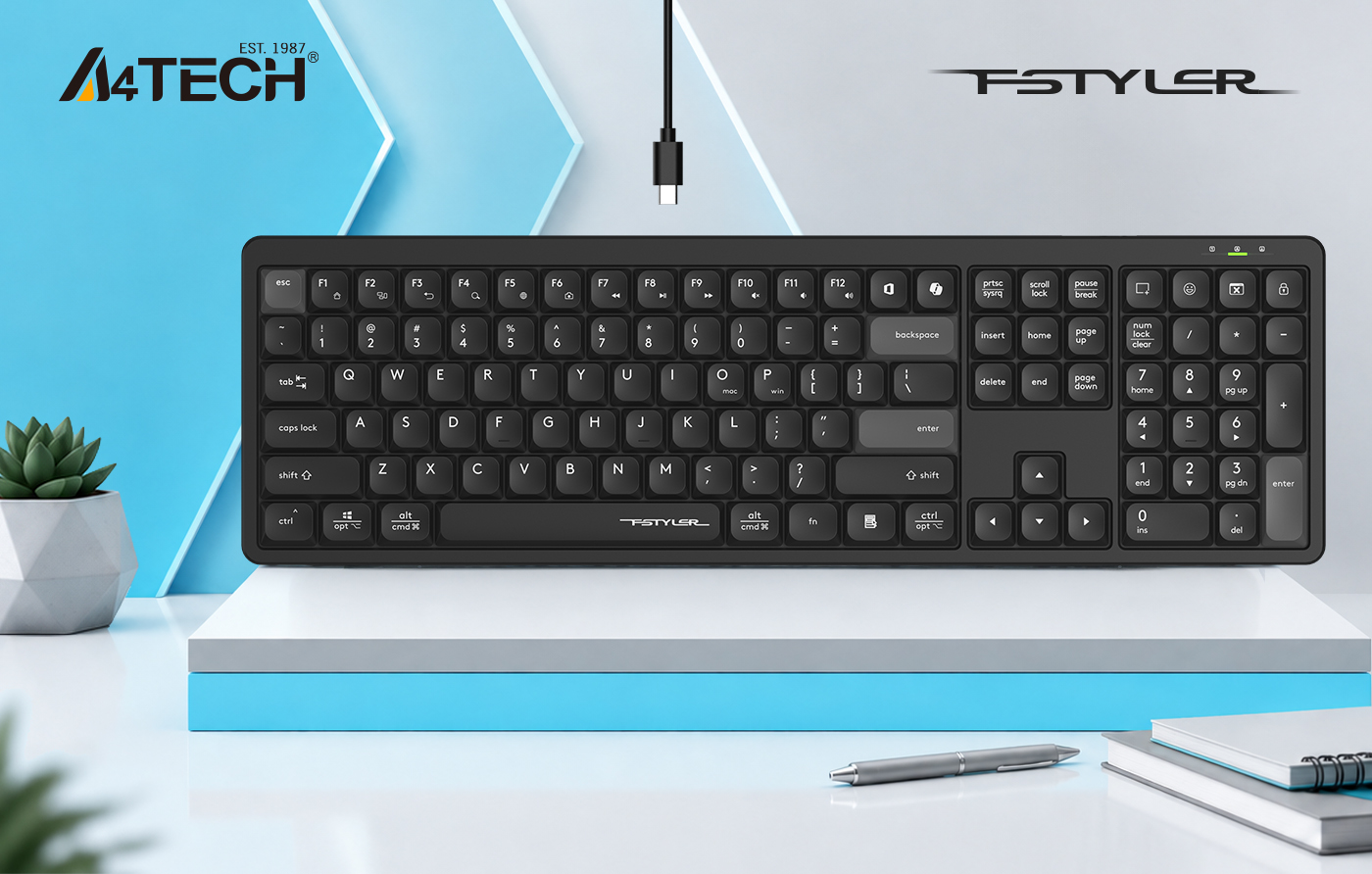 Ультратонкая клавиатура A4Tech Fstyler FX55: новый уровень удобства каждый день