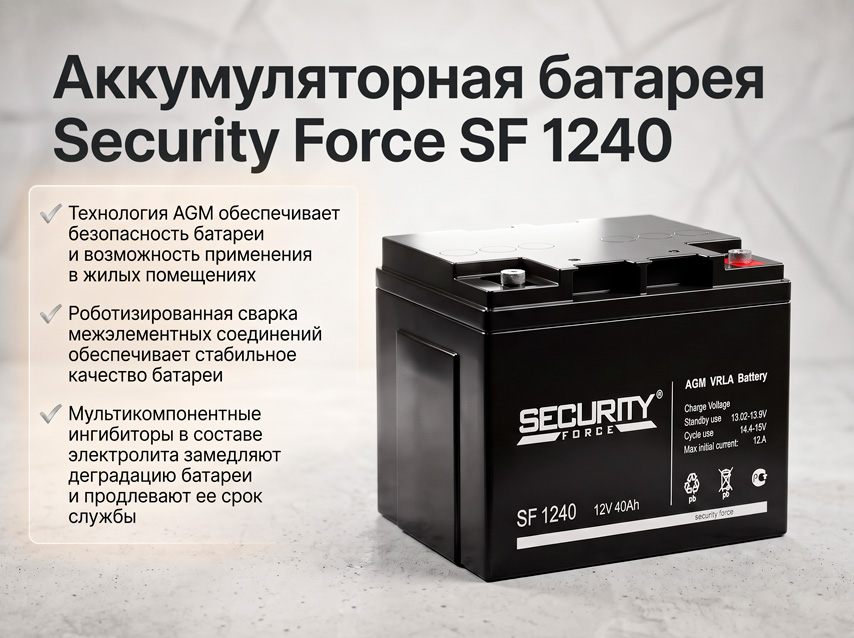 Аккумулятор SECURITY FORCE SF 1240